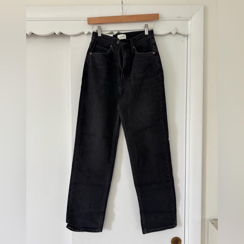 Oak + Fort essential straight high rise Jean size 27